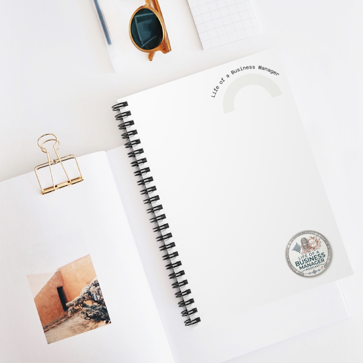 Notebook angle view